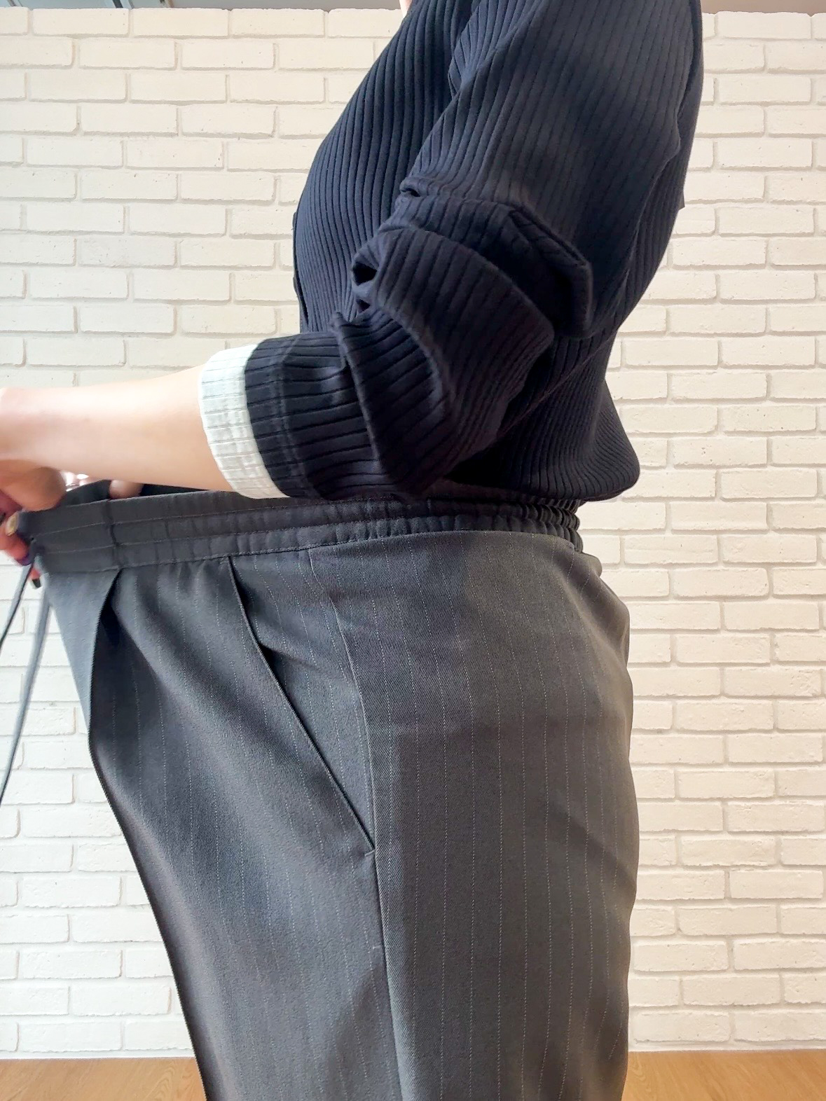 𝐜𝐡𝐢𝐤𝐚さんの「SHOO･LA･RUE｜【洗える】NEWニットパンプス」を使ったコーディネート