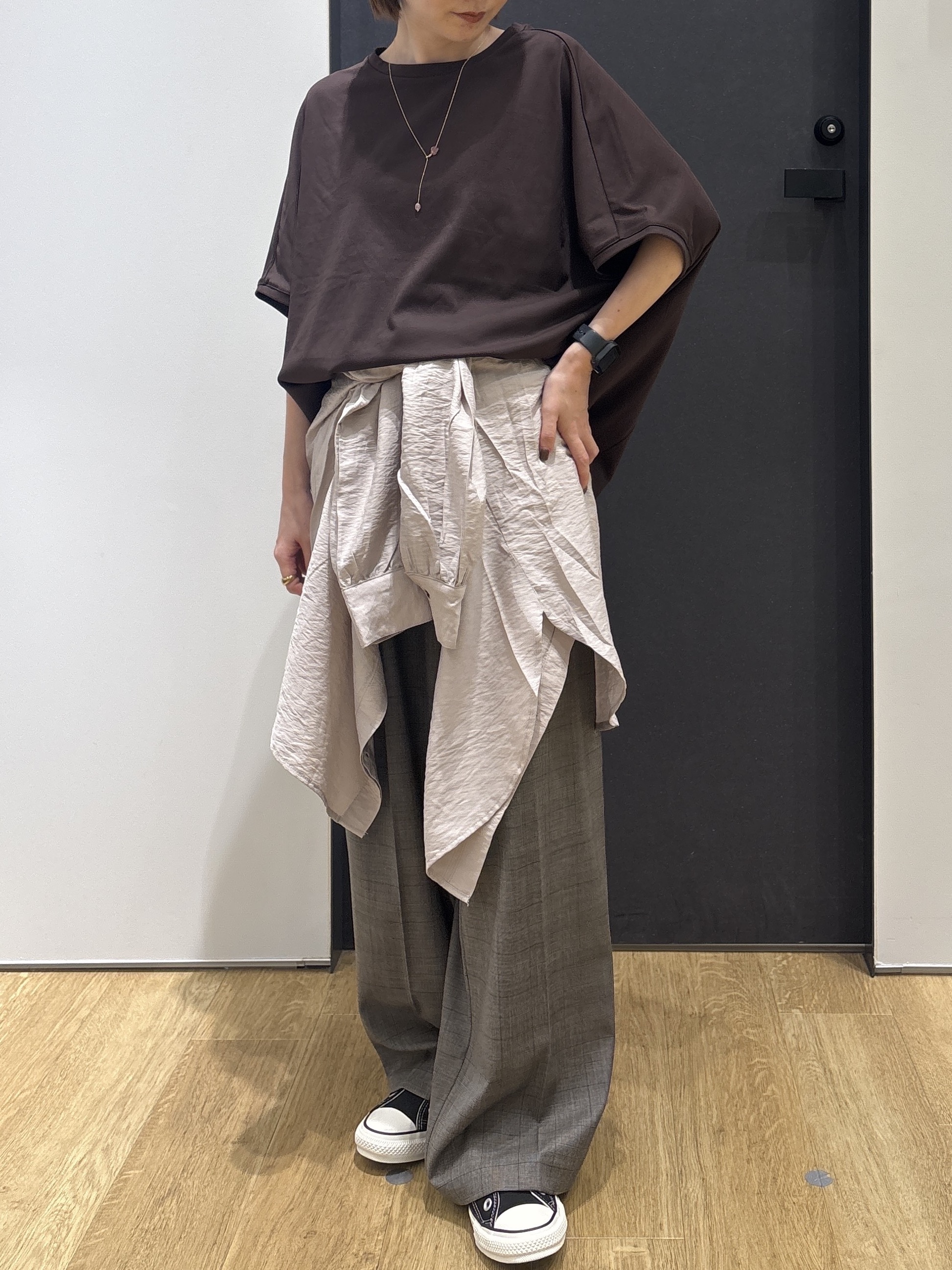 risaさんの「Dessin｜【汗シミ防止/UVカット】ドルマンスリーブ プルオーバー」を使ったコーディネート