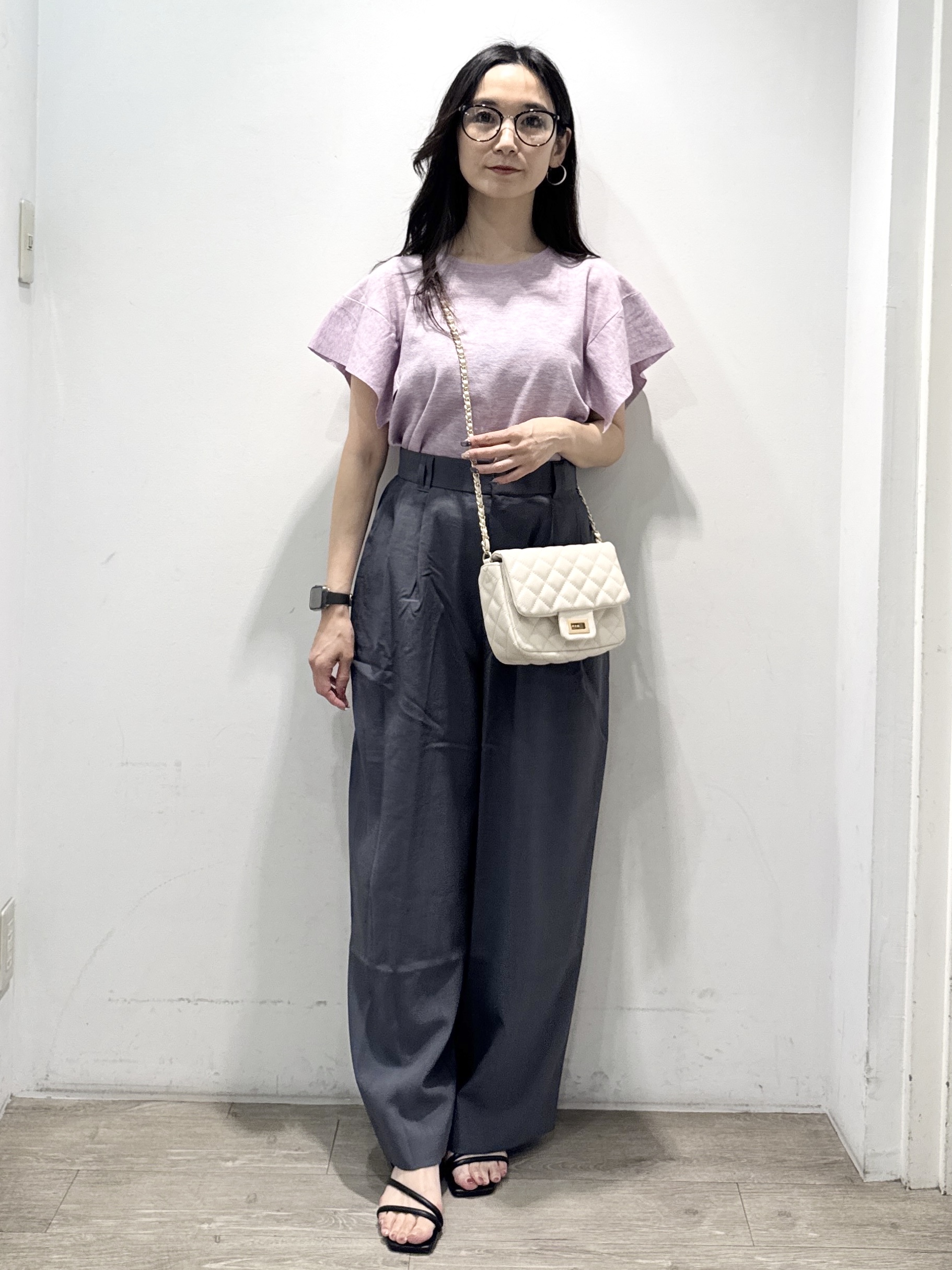 yuicciさんの「OPAQUE.CLIP｜『STORY Web7月掲載』ドライタッチラメニット《UV／洗える／6col》」を使ったコーディネート
