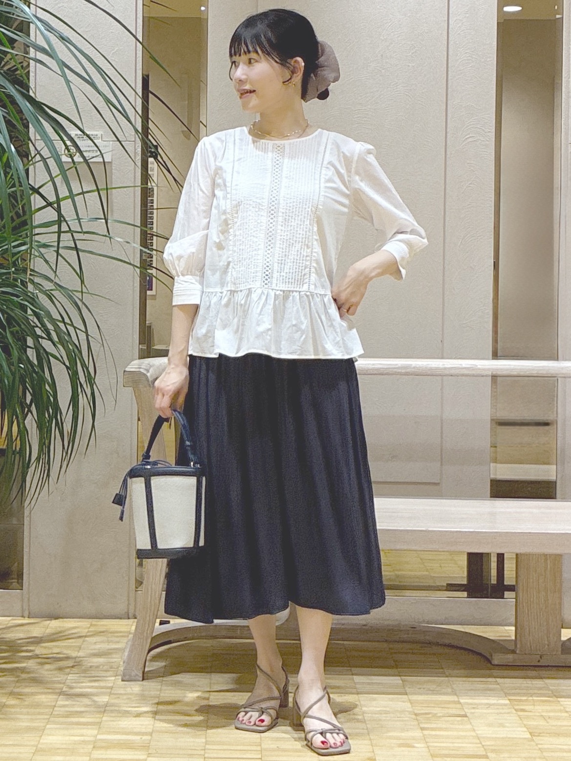  beni_gingerさんの「Reflect｜【手洗い可】ピンタックレースブラウス」を使ったコーディネート