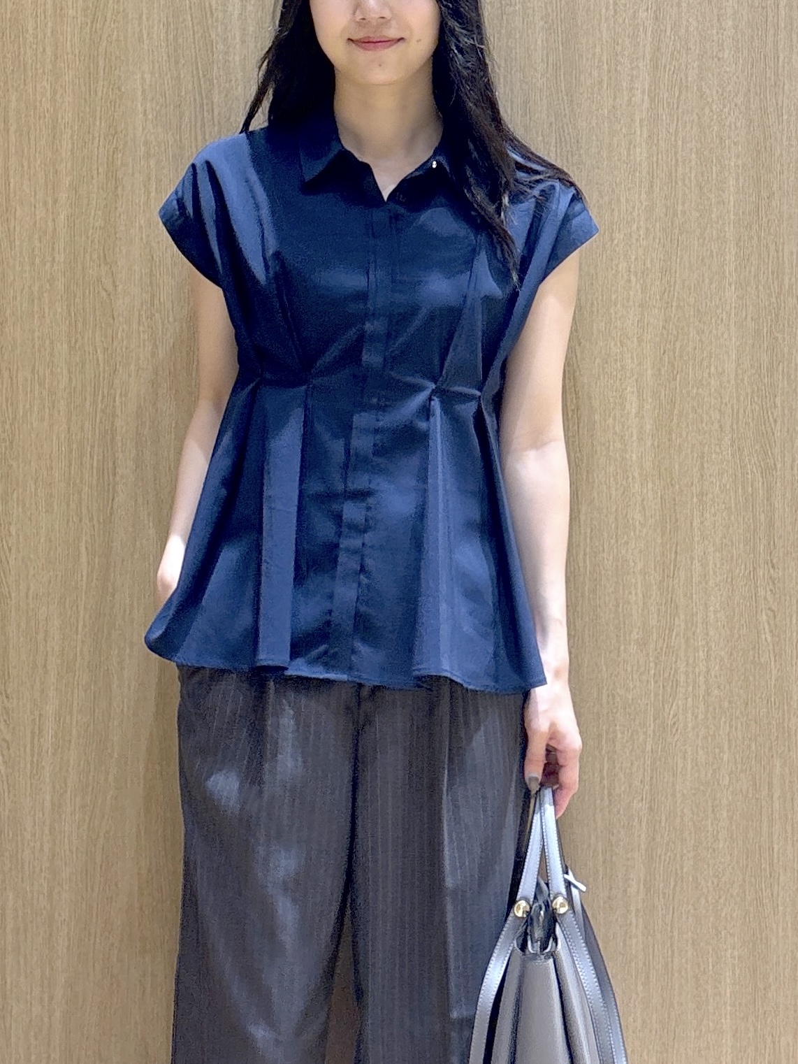 sachikoさんの「OPAQUE.CLIP｜タックペプラムブラウス【洗濯機OK】」を使ったコーディネート