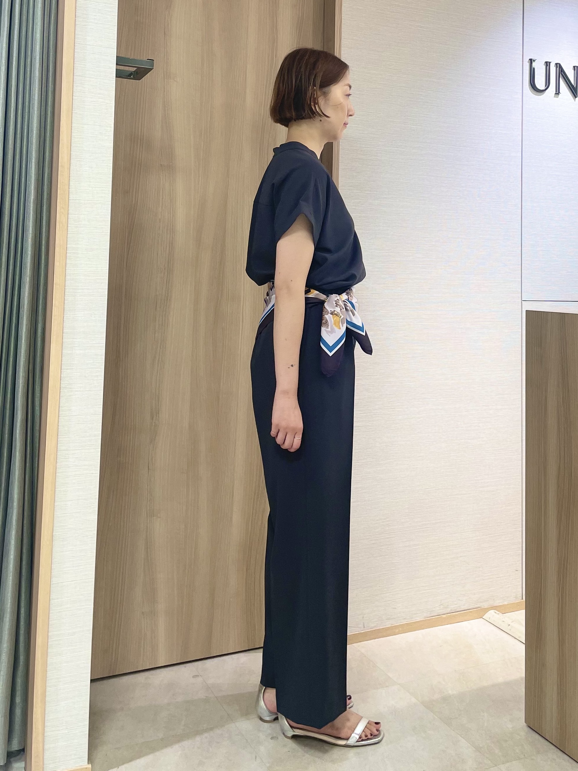 aliceさんの「UNTITLED｜【残暑も快適/セットアップ可/接触冷感】エアリークールブラウス」を使ったコーディネート