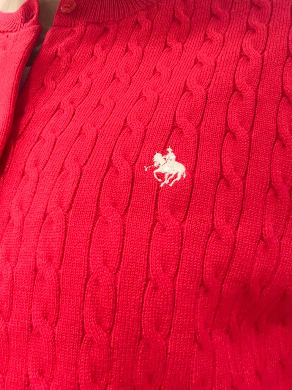 𝐜𝐡𝐢𝐤𝐚さんの「THE SHOP TK｜POLO BCS/ケーブルクルーカーディガン」を使ったコーディネート