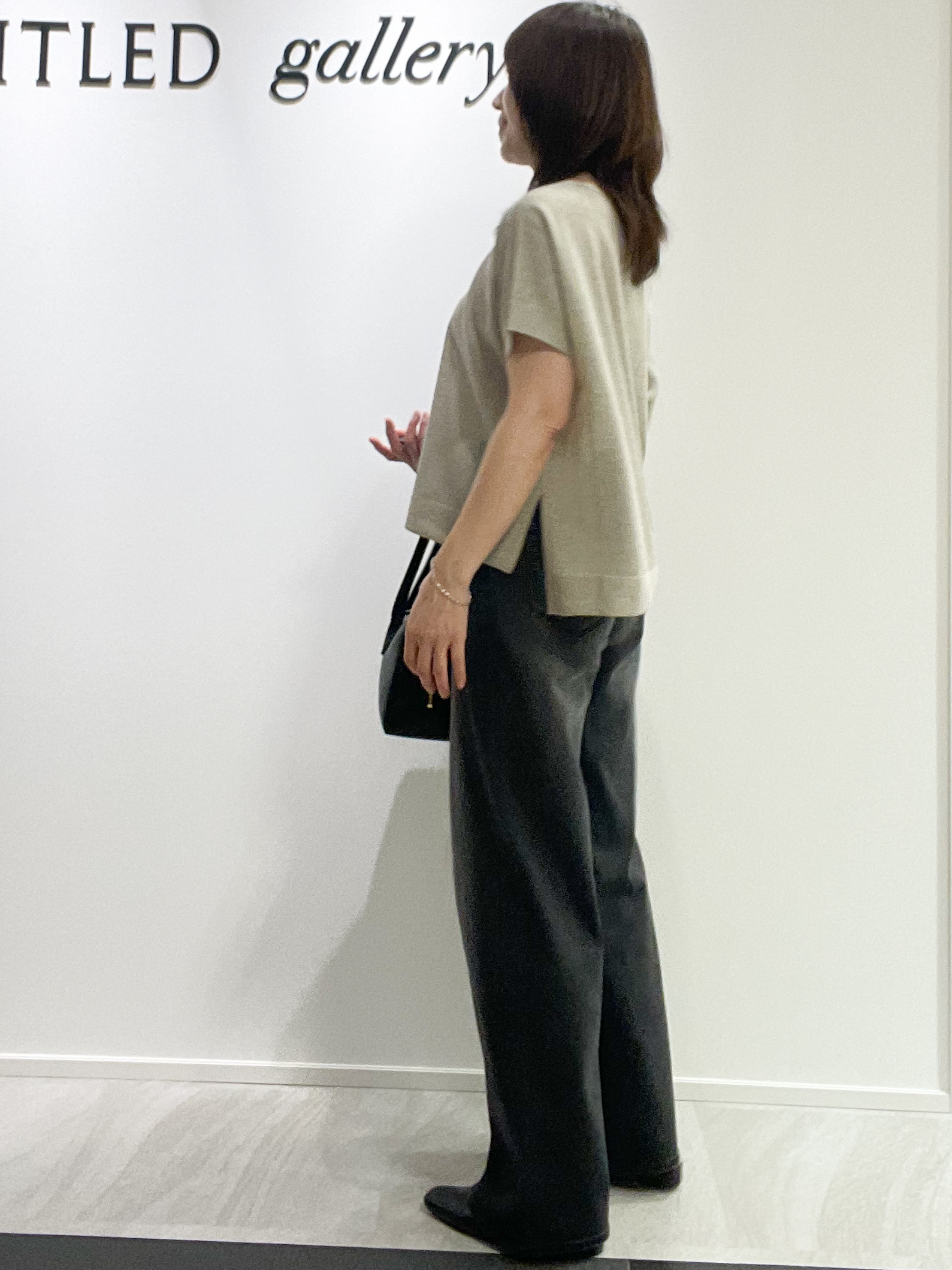 めいさんの「UNTITLED｜【アンサンブル可/品のある透け感】Tシャツ風ニットトップス」を使ったコーディネート