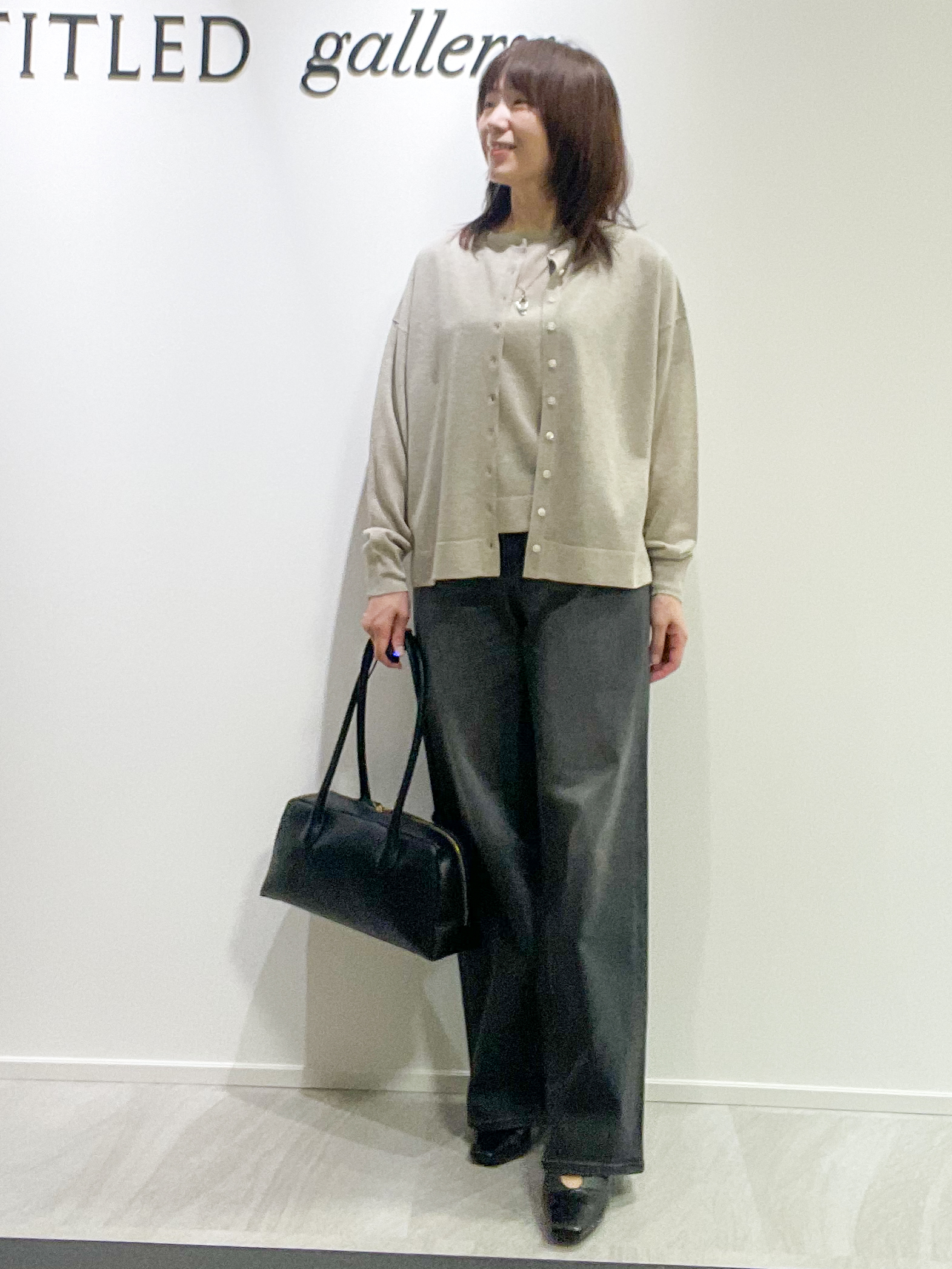 めいさんの「UNTITLED｜【アンサンブル可/品のある透け感】Tシャツ風ニットトップス」を使ったコーディネート