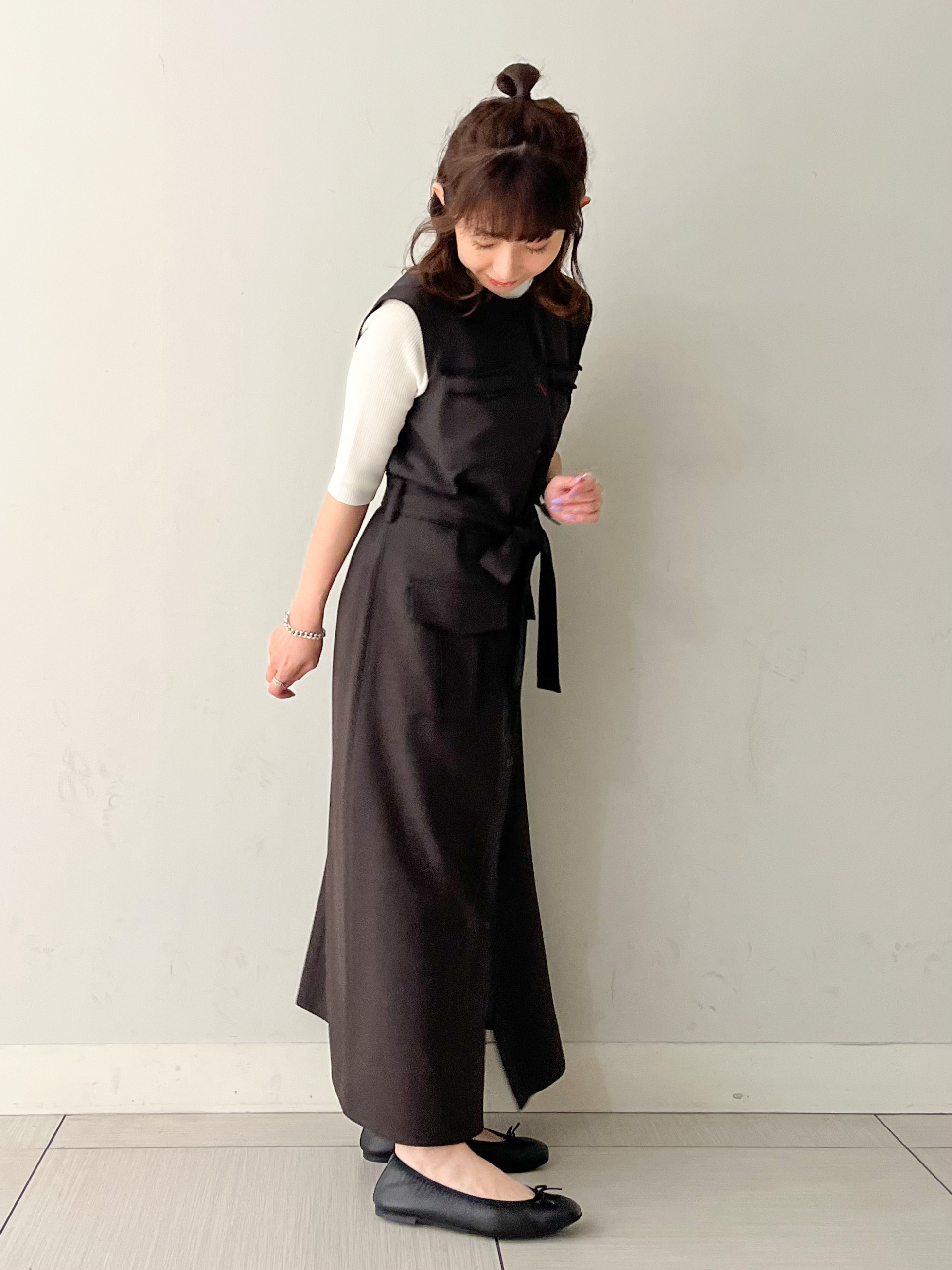 じゅんさんの「DRESSTERIOR｜ウォッシャブルツイードライクワンピース」を使ったコーディネート