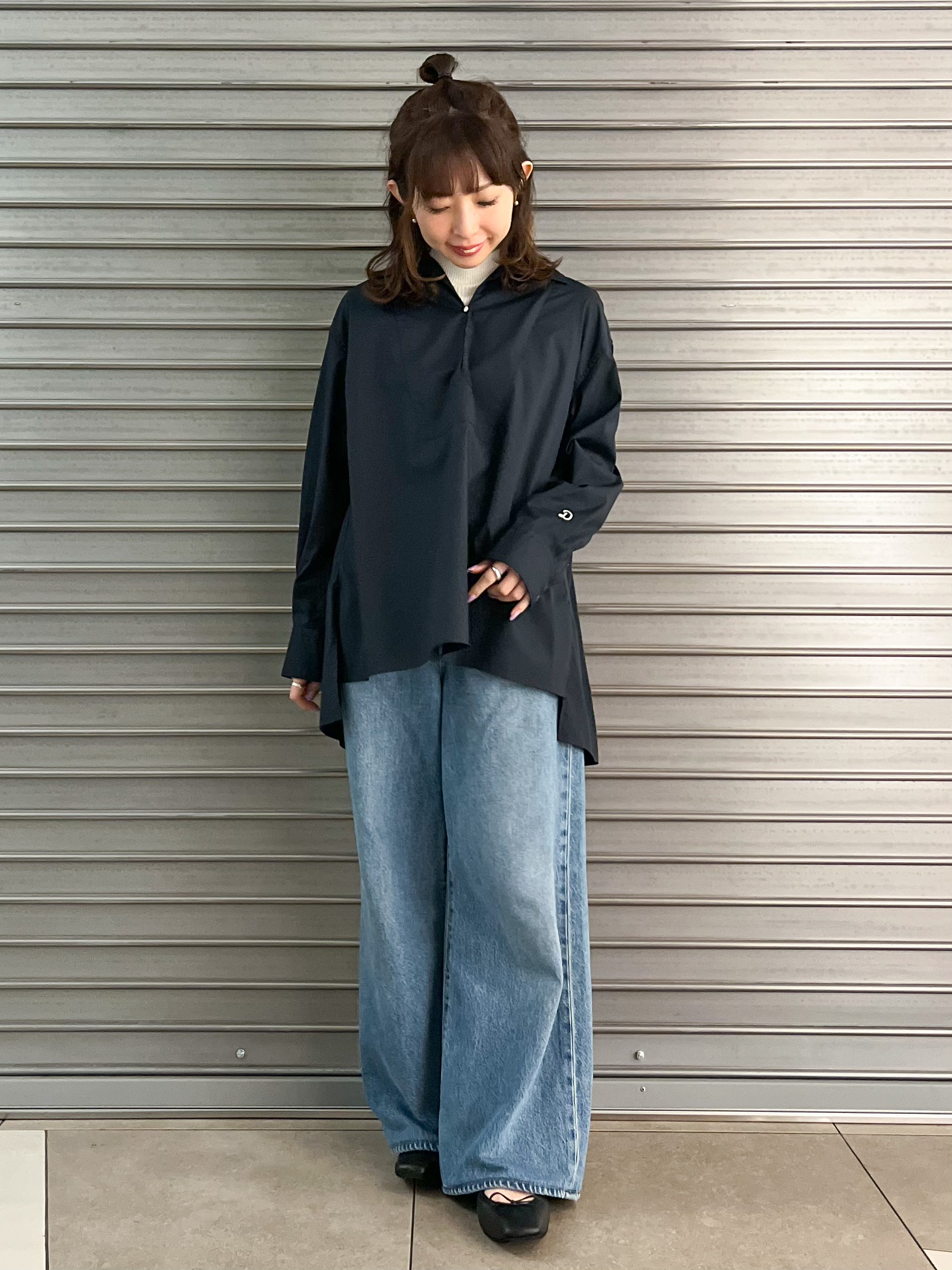 じゅんさんの「DRESSTERIOR｜【接触冷感/UVカット/着回し】スキッパーブラウス」を使ったコーディネート