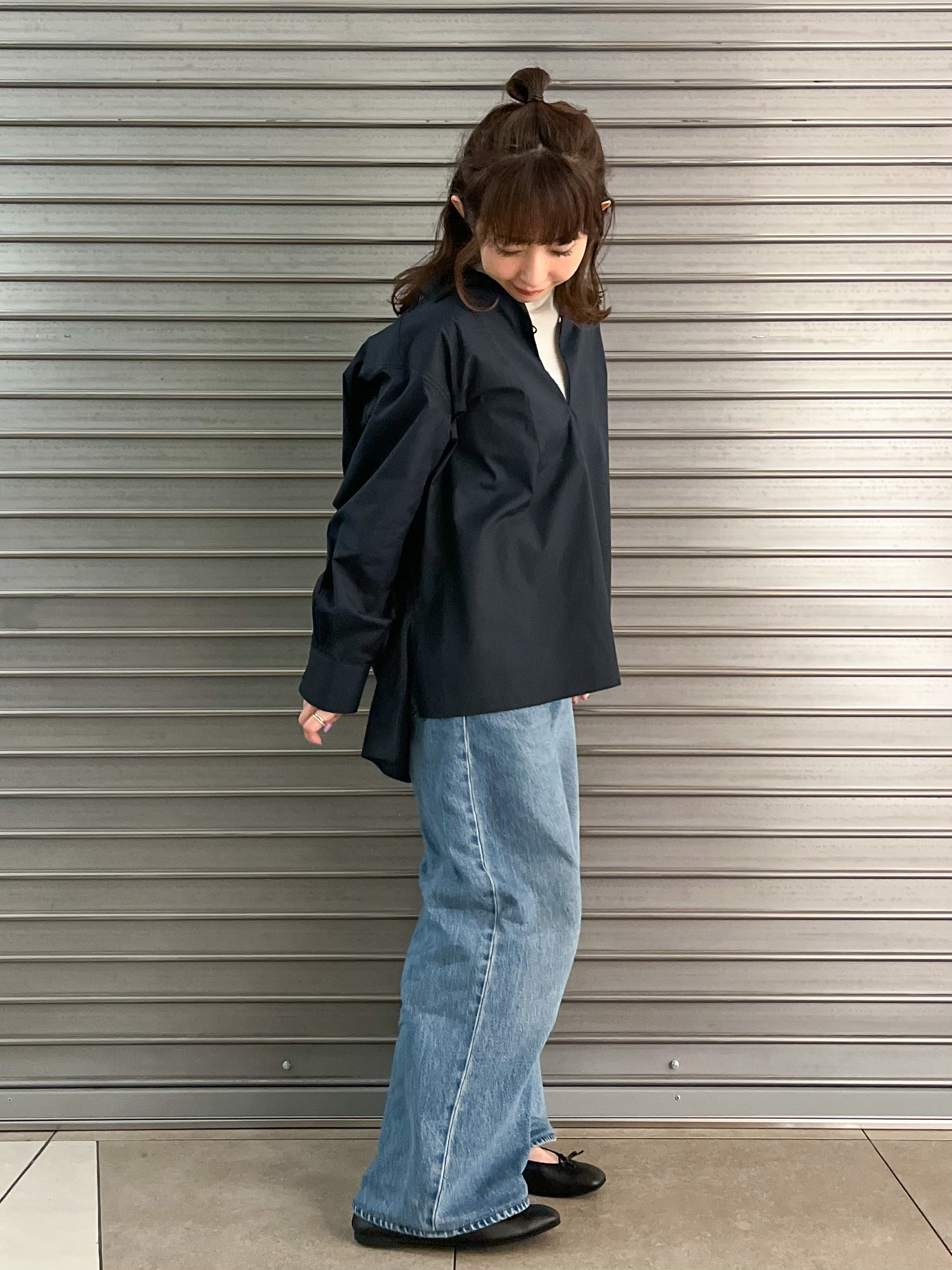 じゅんさんの「DRESSTERIOR｜【接触冷感/UVカット/着回し】スキッパーブラウス」を使ったコーディネート