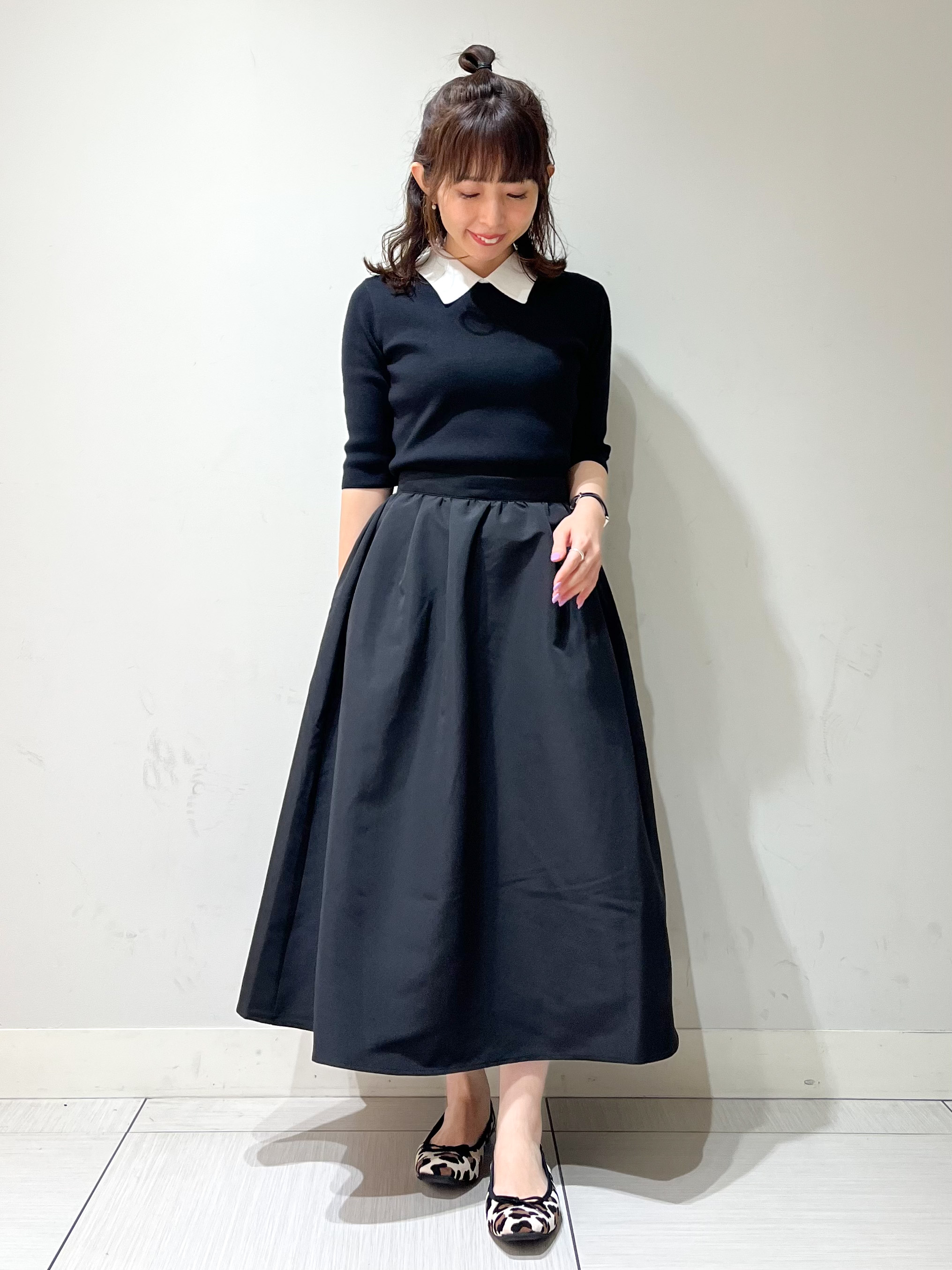 じゅんさんの「DRESSTERIOR｜バイカラーニットコンビワンピース」を使ったコーディネート