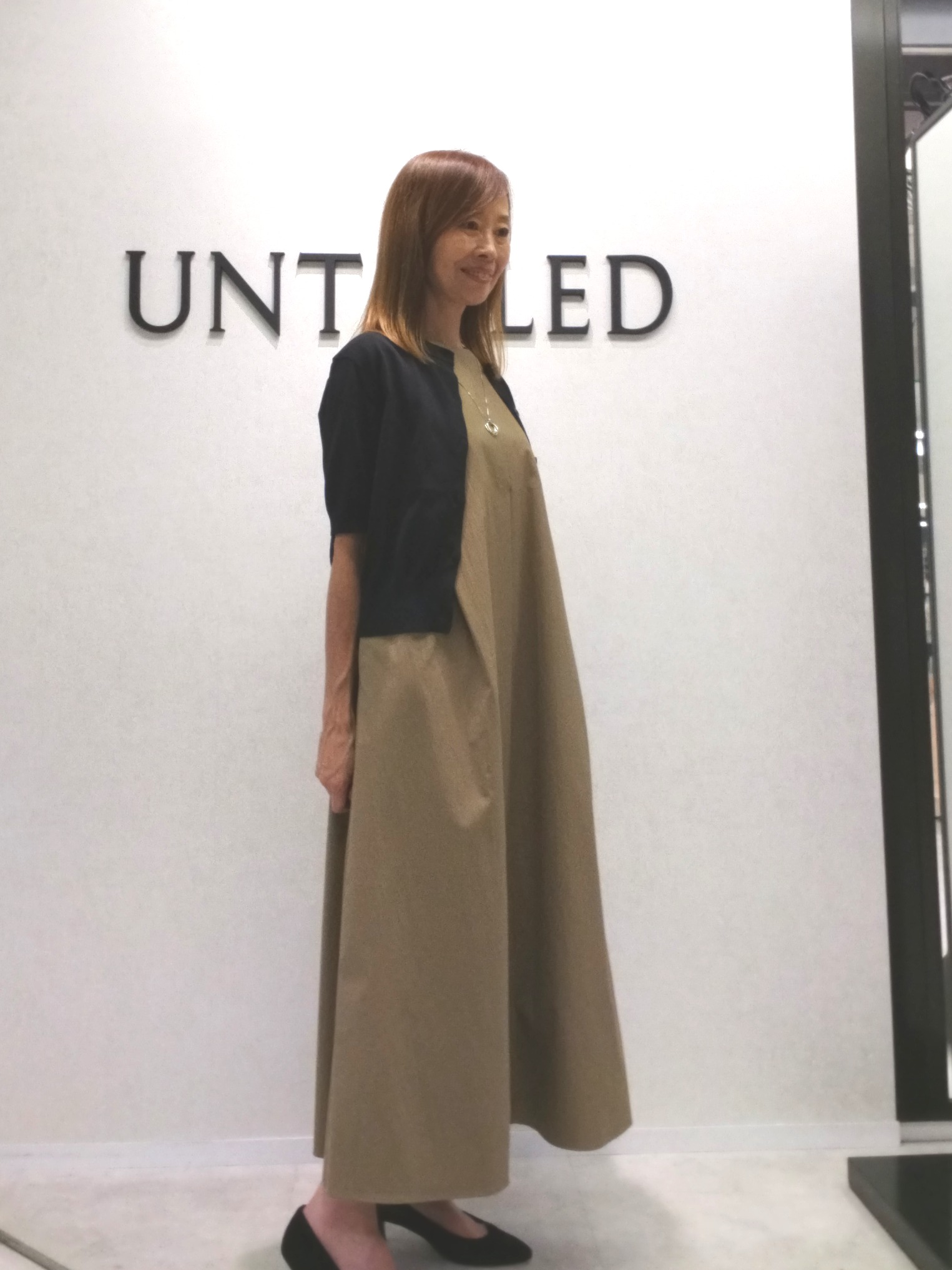 もりさんの「UNTITLED｜【接触冷感/UVカット/吸水速乾】Aラインロングワンピース」を使ったコーディネート